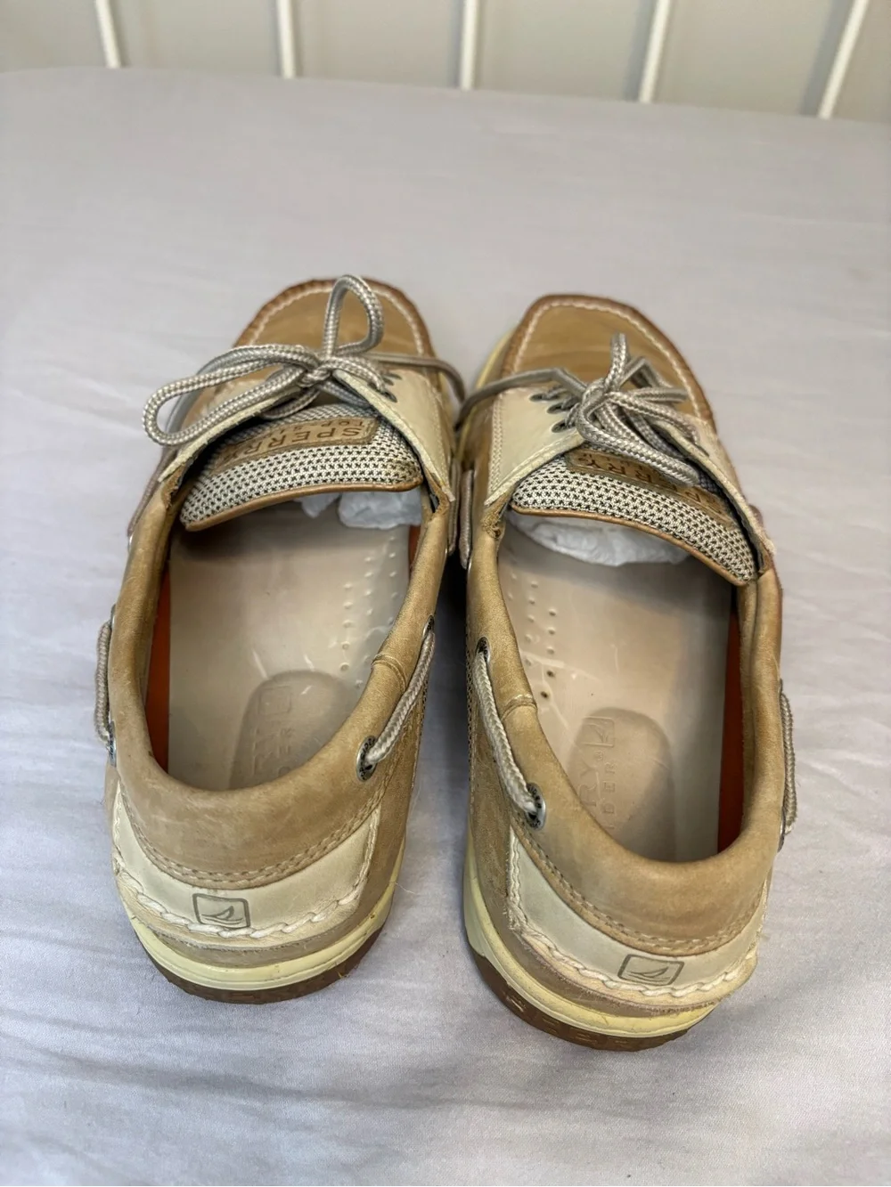 Sperry Top-Sider Leather Boat Shoes Tan Beige Men’s 10.5 M